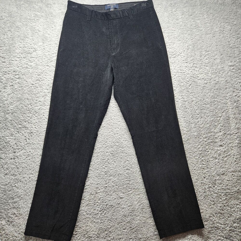 Banana Republic Gavin Black Corduroy Pants Size 31x32 Straight Leg Holiday